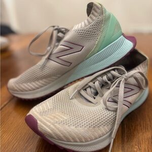 New Balance Gray and Purple Athletic Shoes